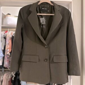 Oversized olive green blazer